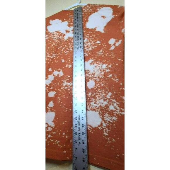 Carhartt Loose Fit T Shirt Men's SM Orange Long Sleeve Workwear Pocket Tie Dye - Picture 5 of 9